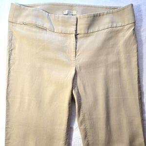 Women’s LOFT Mid Rise Slim Ankle Dress Pants Beige Stretch Size 6